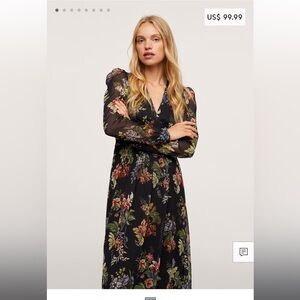 Mango floral print dress